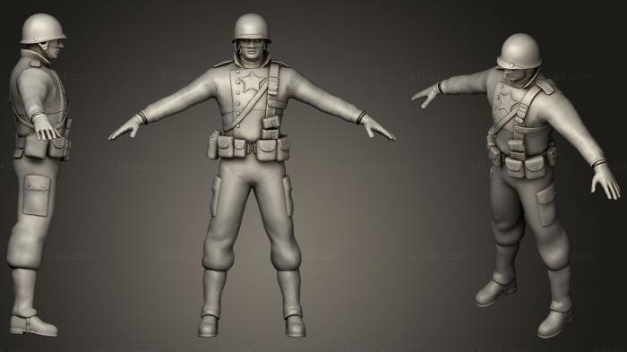 Military figurines (Captain America V3, STKW_0575) 3D models for cnc